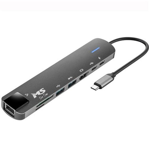 USB HUB MS C300, HDMI1.4+USB3.0+USB2.0+PD+TYPE C 2.0+SD/TF+RJ45 100 M slika 1