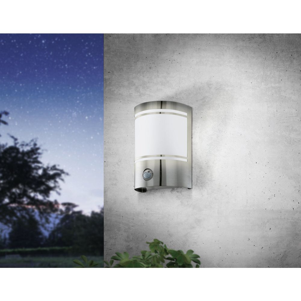 Eglo Cerno Vanjska Zidna Lampa s Senzorom - Inox/Opal Staklo, Bijela slika 8