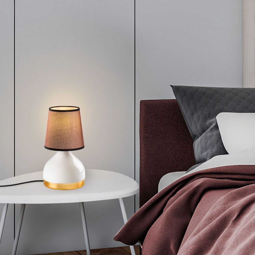 Set Stona Lampa Yıldo - 8024 - bijela i svijetlosmeđa (2 komada) slika 1