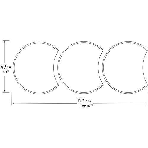 Royal Medium - White White Decorative Chipboard Mirror slika 4