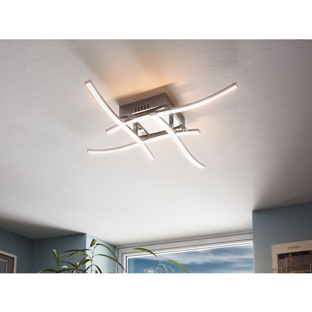Eglo Valmora Stropna Lampa - LED, 4x5W, 2450 Lumen, Krom/Bijela slika 2