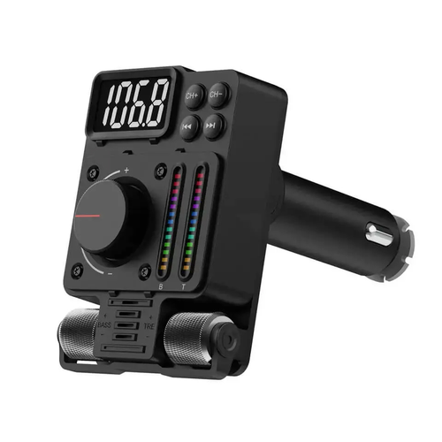 FM Transmiter MT01, Treble and Bass control, PD 30W, USB 12W, BT 5.3, RGB slika 3