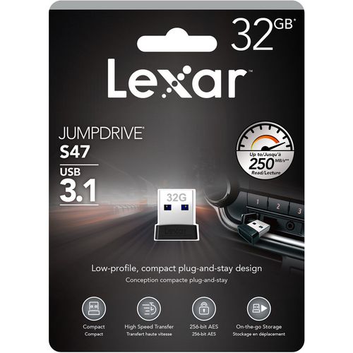 Lexar JumpDrive S47 USB3.1 32GB ,Black Plastic Housing, up to 250MB/s slika 4