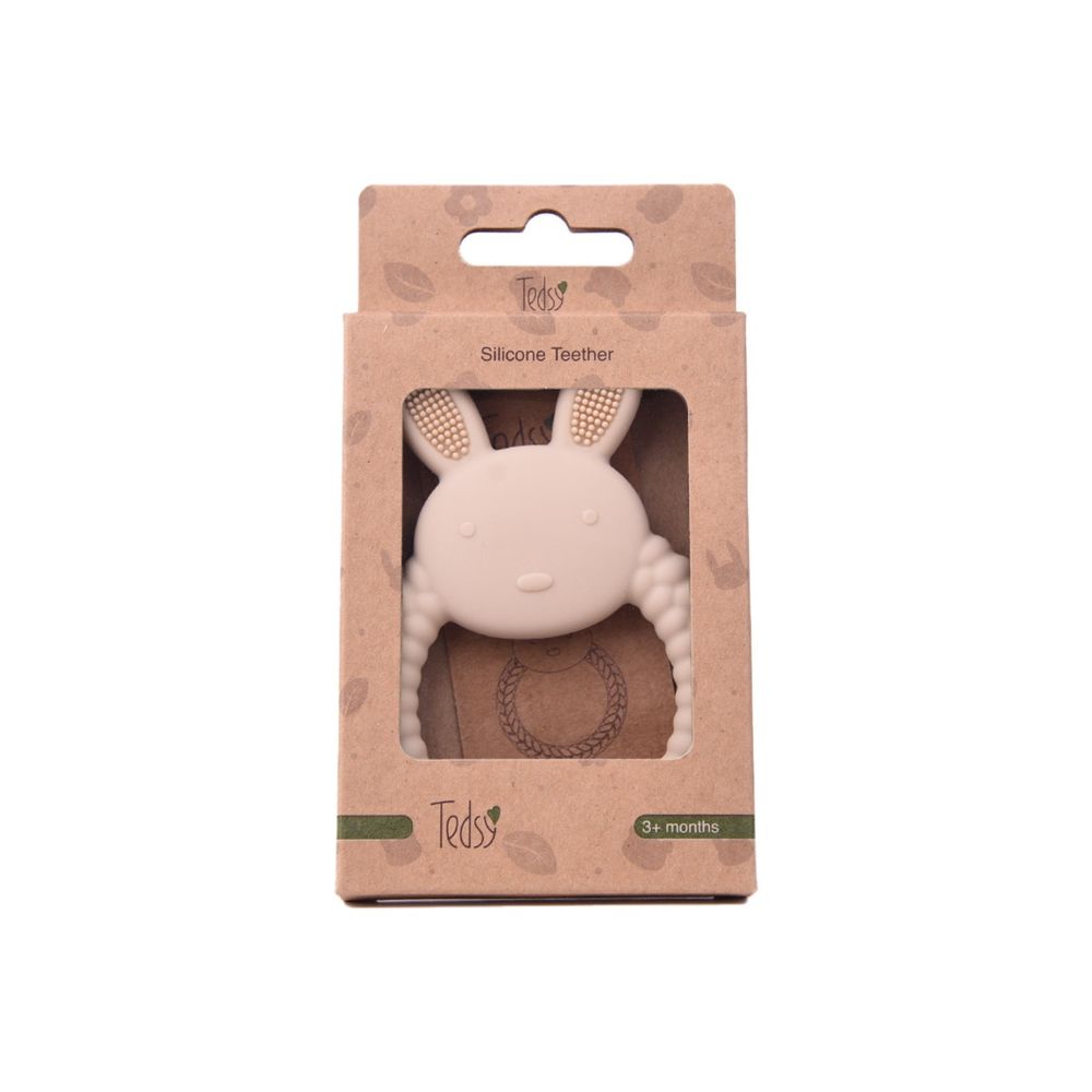Amek silikonska grickalica Zec - Beige slika 2