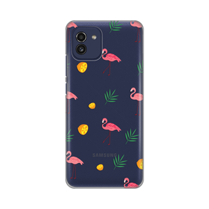 Torbica Silikonska Print Skin za Samsung A035G Galaxy A03 Flamingos