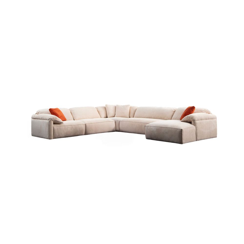 Ugaona Sofa Flamingo Corner 1 (L1+O1+C+O2+Chlr) - boja: krem slika 8