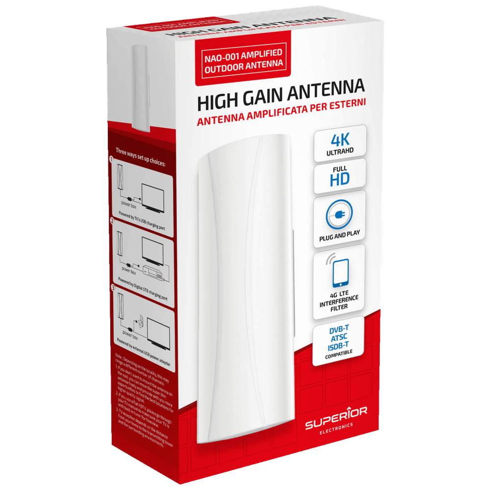 Superior Antena sa pojačalom, HD/Full HD/Ultra HD DVB-T2, outdoor - NAO001 slika 2