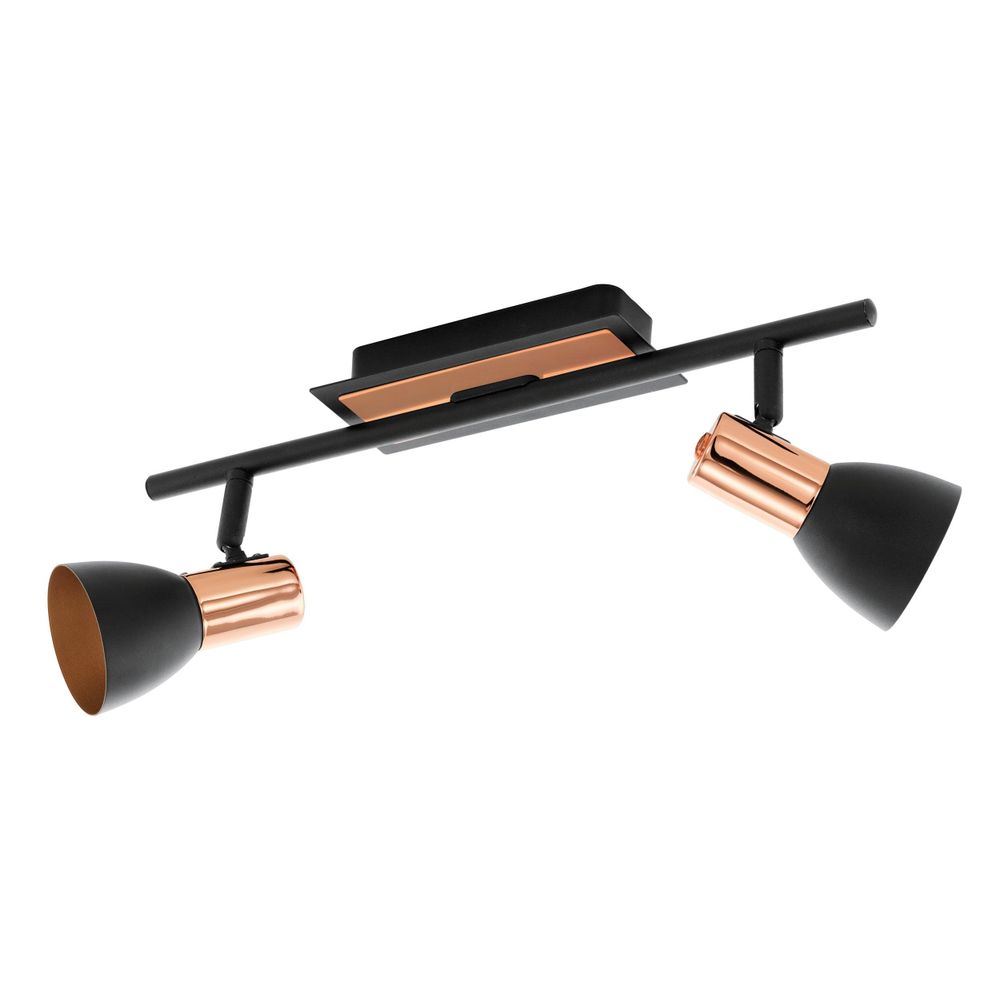 Eglo Barnham reflektor/2, led, 2x3,3w, 2x240lm, bakar/crna/čelik  slika 1