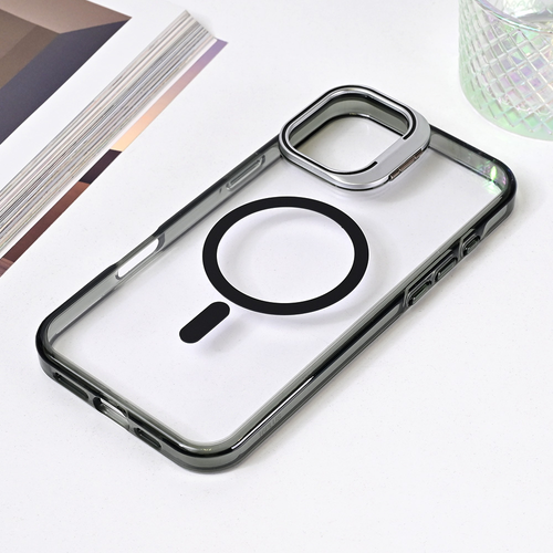 Torbica Magsafe transparent za iPhone 16 Plus 6.7 crna slika 1