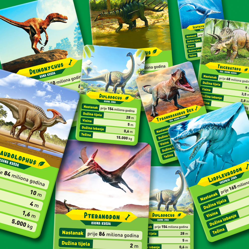 Kumaro Karte za djecu Dinosaur - Borba počinje slika 3
