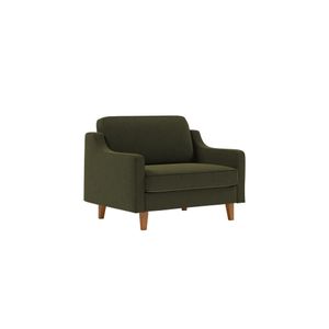 Fotelja Robin Loveseat - boje: uljna zelena orah