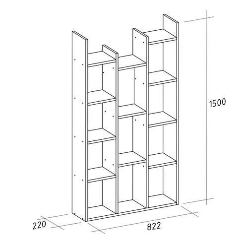 Lagomood Vito - Oak, White Oak
White Bookshelf slika 5