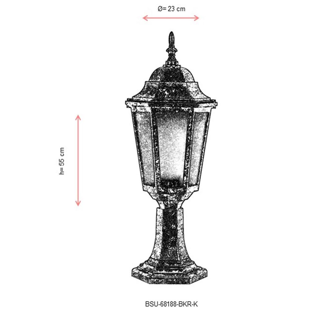 BSU-68188-BKR-K Smeđa Spoljašnja Zidna Lampa slika 3