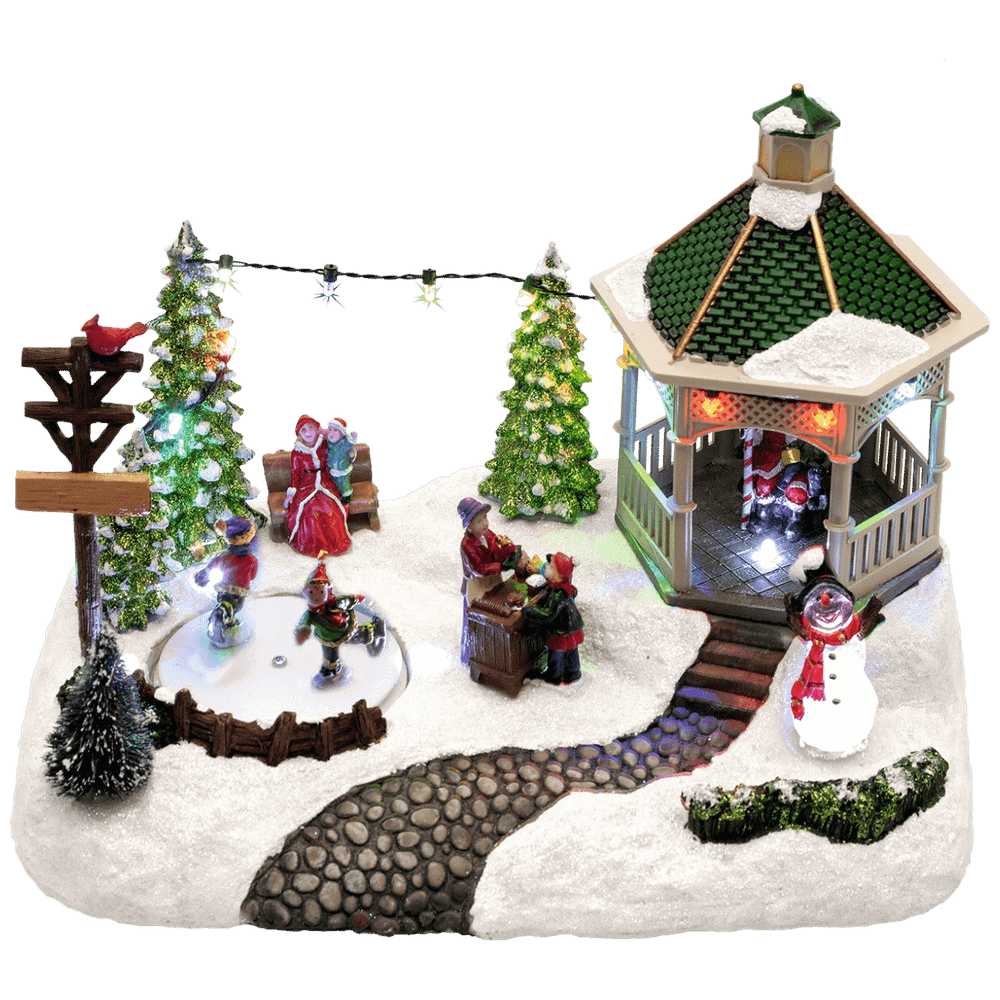 home Dekorativna LED rasvjeta,  diorama, klizalište sa djecom - DRM 11 slika 1