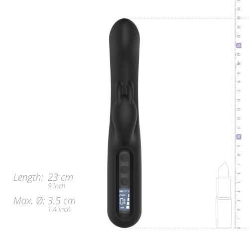 Digitalni rabbit vibrator BLACQ, crni slika 9