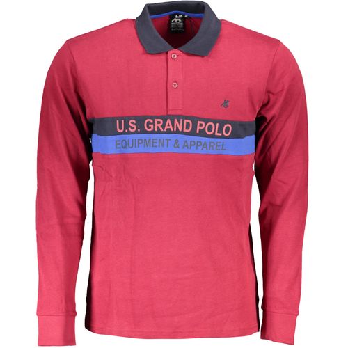 US GRAND POLO MEN'S LONG SLEEVED POLO SHIRT RED slika 1