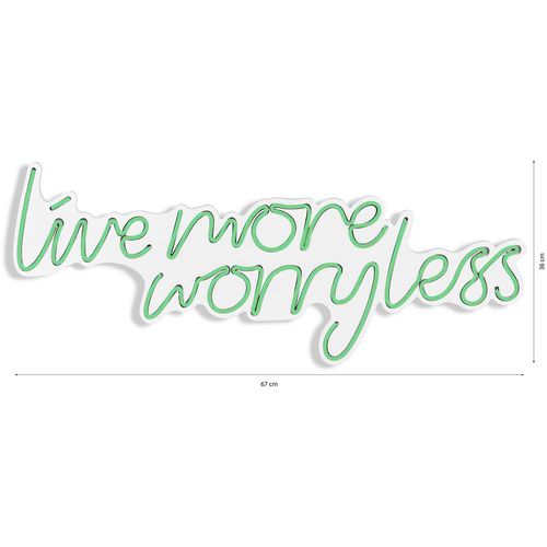 Live More Worry Less - Green Green Decorative Plastic Led Lighting slika 9