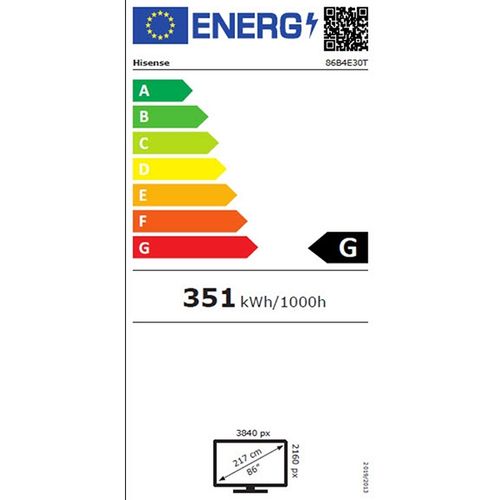 Hisense digital signage display 86B4E30T 86'' / 4K / 500 nita / 60 Hz / (18h / 7 dana) slika 4