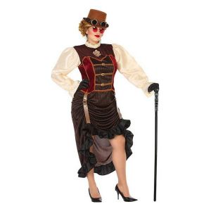 Svečana Steampunk Haljina za Odrasle - Smeđa, XL