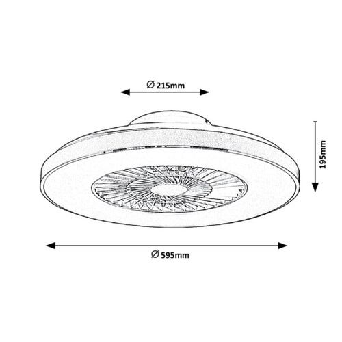 Rabalux Dalfon plafonjera.LED 40W,srebro slika 5