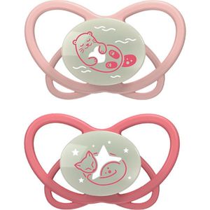 nip® Duda varalica My Butterfly Night Green 16-32mj (veličina 3) - Silikon, 2kom Pink
