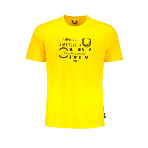 GIAN MARCO VENTURI YELLOW MEN'S SHORT SLEEVED T-SHIRT slika 1