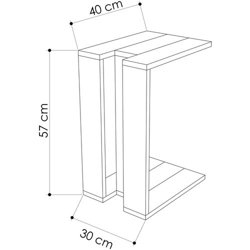 Muju - Oak, Anthracite, Oak Oak
Anthracite Side Table slika 3