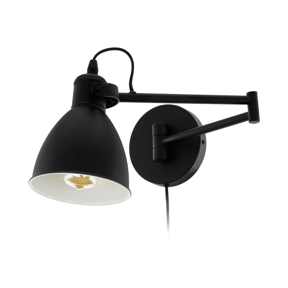 Eglo San Peri Zidna Lampa E27, Pokretna, Crna slika 1