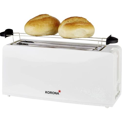 Korona 21043 dvostruki toster s dugom rupom s grijačem bijela slika 1