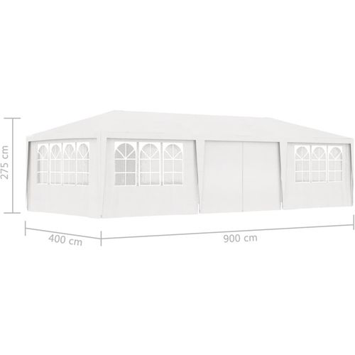 Profesionalni šator za zabave 4 x 9 m bijeli 90 g/m² slika 9