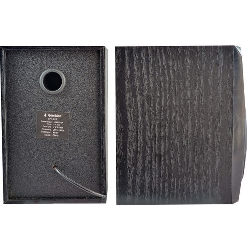 SPK-B23 * Gembird Stereo zvucnici black Wood, 2.5 inch, 6W RMS (2x3W) USB pwr, volume control, 3,5mm slika 2