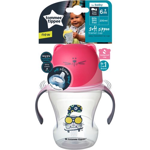 Tommee Tippee Soft sippee roza šalica s ručkicama, 230 ml slika 2