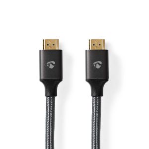 Kabel NEDIS CVTB35000GY50, HDMI (M) na HDMI (M), crni, 5m, 8K@60Hz, eARC, ethernet