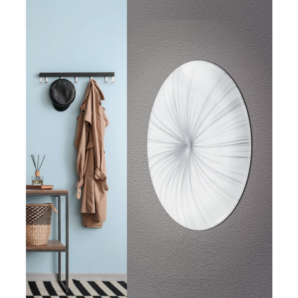 Eglo plafonjera 'NIEVES' LED, 11W, 1350lm, promjer 310mm, bijela/srebrna slika 2