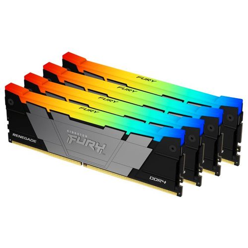 Kingston DIMM DDR4 128GB (4x32GB kit) 3600MT/s KF436C18RB2AK4/128 FURY Renegade RGB Black XMP slika 1