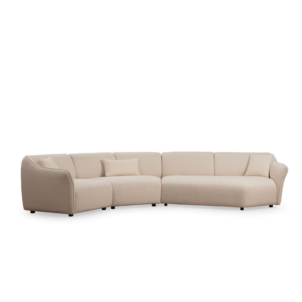 Ugaona garnitura Mentıs Corner 5 (L1+Cx+2Xr) u krem boji slika 5