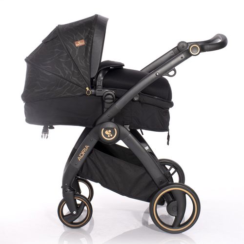 LORELLI ADRIA Kolica Black 2u1 SET: Košara + Putna Torba + Zimska Navlaka (do 15 kg) slika 3