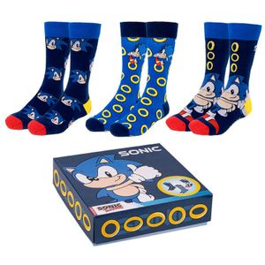 Sonic the Hedgehog pack 3 adult socks