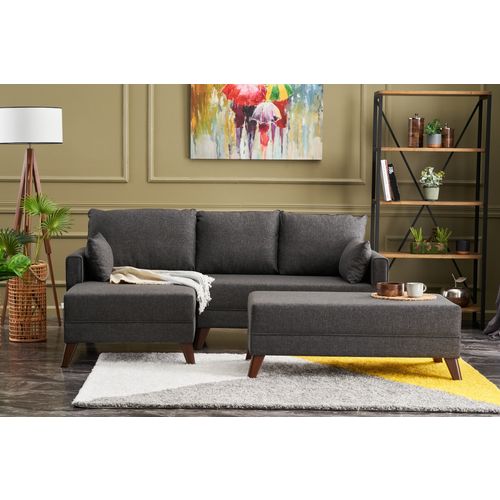 Atelier Del Sofa Kutna garnitura na razvlačenje, Antracit, Bella Mini Corner Sofa Left - Anthracite slika 1