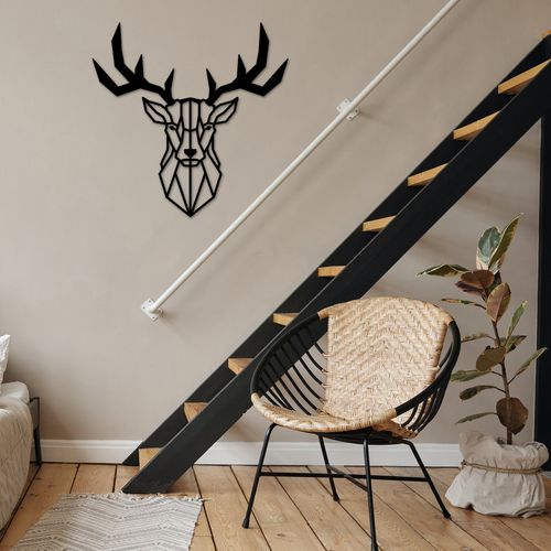 Deer2 Metal Decor Black Decorative Metal Wall Accessory slika 2