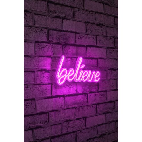 Wallity Ukrasna plastična LED rasvjeta, Believe - Pink slika 1