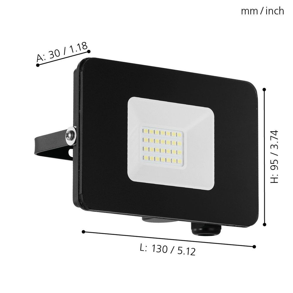 Eglo Faedo 3 vanjska/reflektor, led, 20w, crna  slika 4