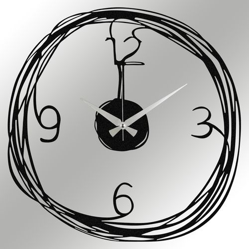 Gergo Black Decorative Metal Wall Clock slika 6