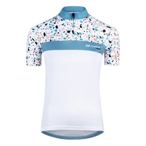 Force Majica za biciklizam Rock White/Turquise