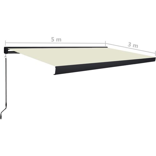 Kazetna tenda na ručno uvlačenje 500 x 300 cm krem slika 15