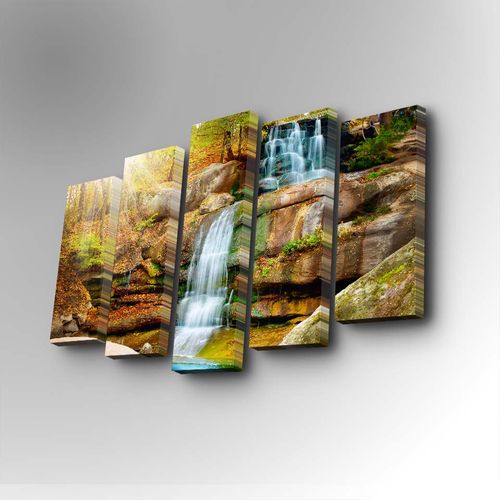 5PUC-034 Multicolor Decorative Canvas Painting (5 Pieces) slika 1