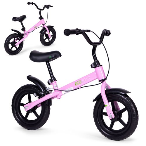 ecotoys dječji bicikl guralica bez pedala - rozi slika 1