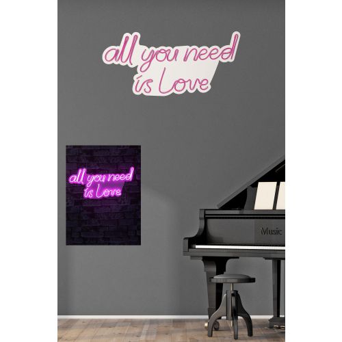 Wallity All You Need is Love - Pink Dekorativno Plastično Led Osvetljenje slika 3