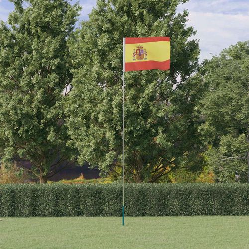 Španjolska zastava i jarbol 5,55 m aluminijski slika 1