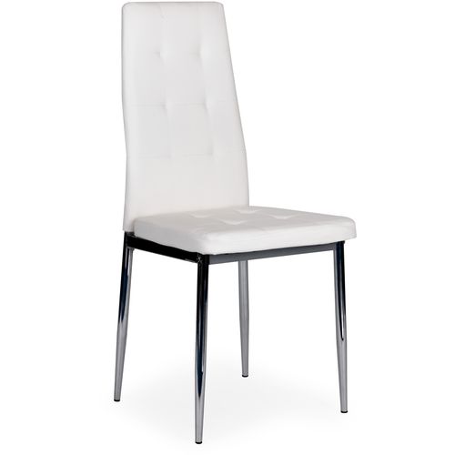 Set od 4 tapeciranih stolica bijeli slika 2